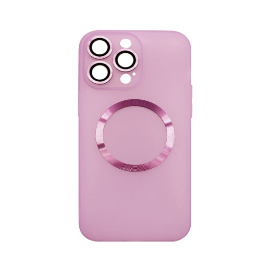 Magnetic Case with Camera Lens for Apple iPhone 14 Pro Max Pink